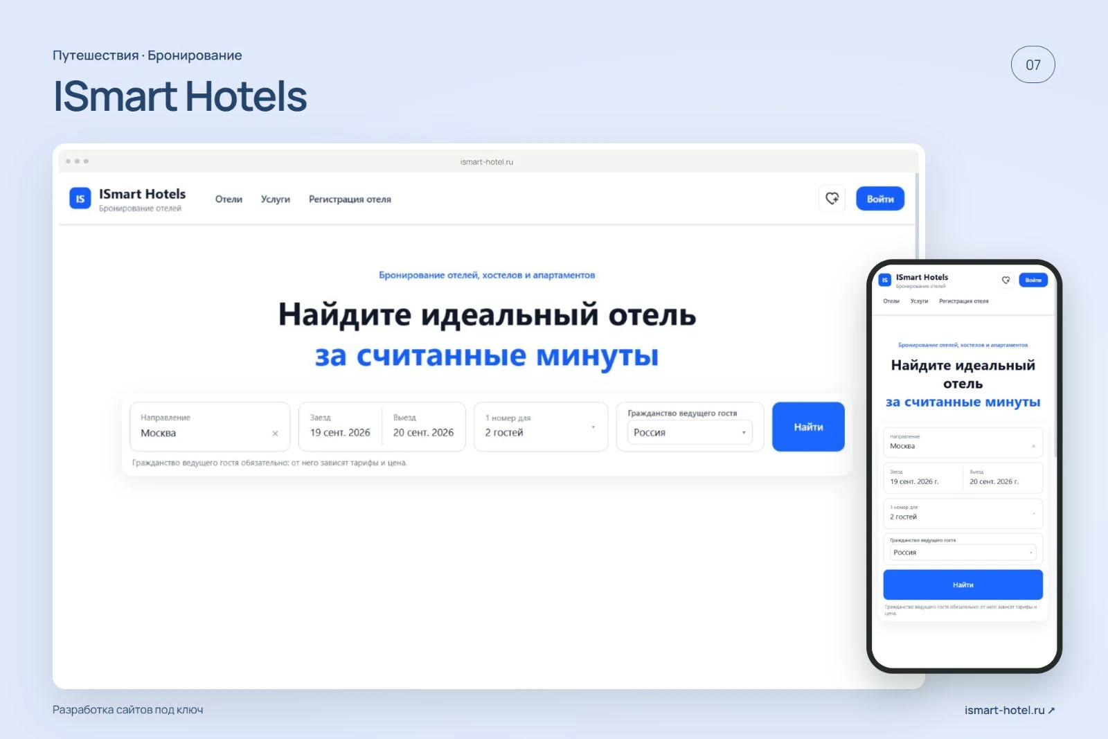 Обложка проекта ISmart Hotels